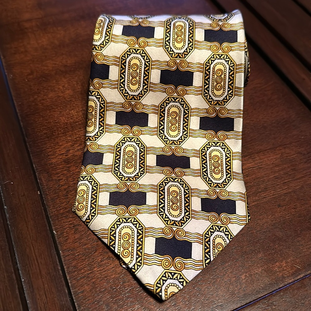 The tie is silk